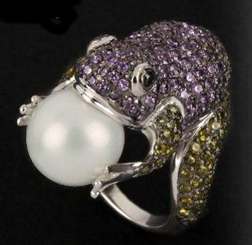 ausgefallener silberring frosch ultima edizione