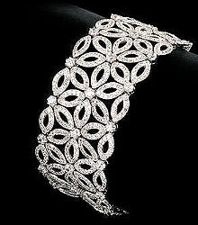 elegantes silberarmband brautschmuck